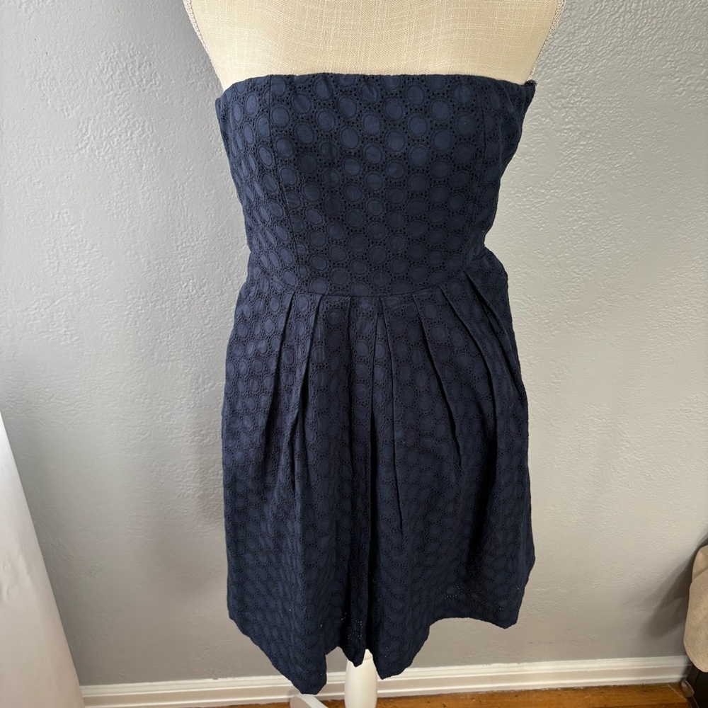 GAP Strapless Dark Blue Dress - Picture 2 of 3